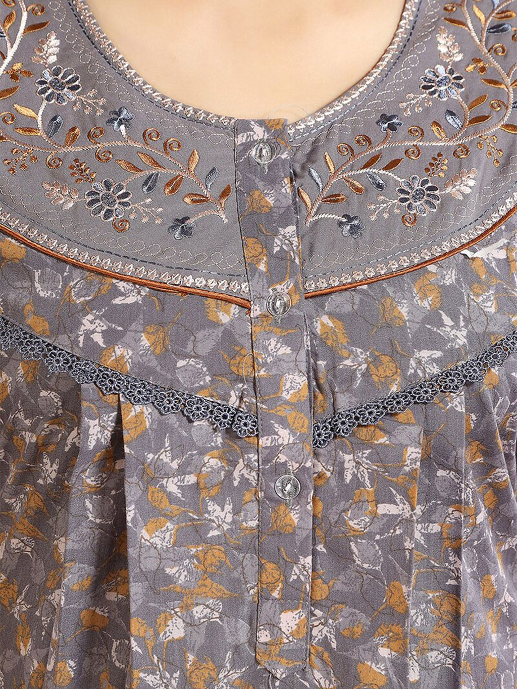 Floral Printed Maxi Nightdress