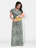 Be You Abstract Printed Maternity Maxi Sweat Nightdress