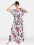Be You Printed Maxi Satin Kaftan Nightdress