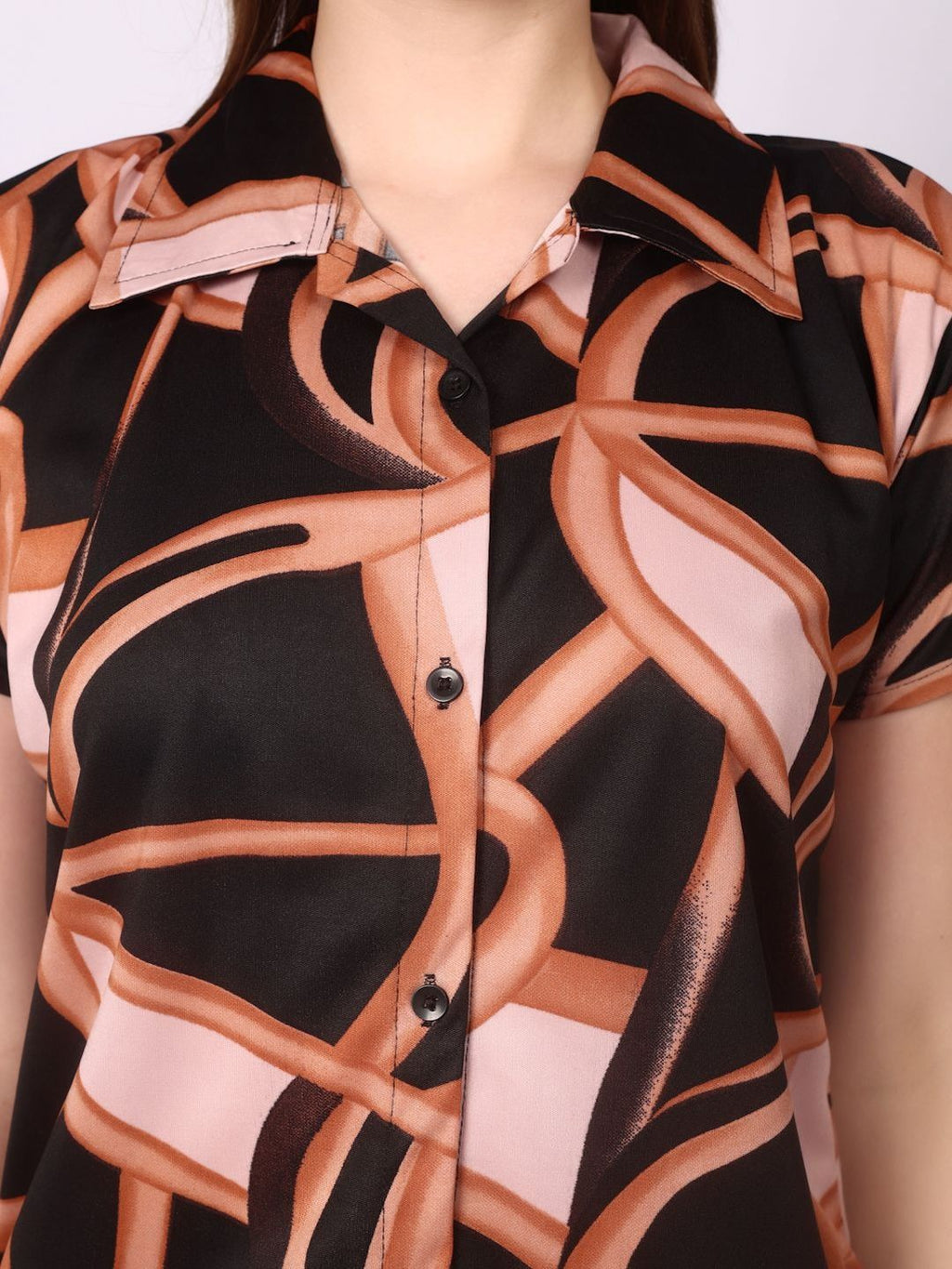Women Black Printed Night suit