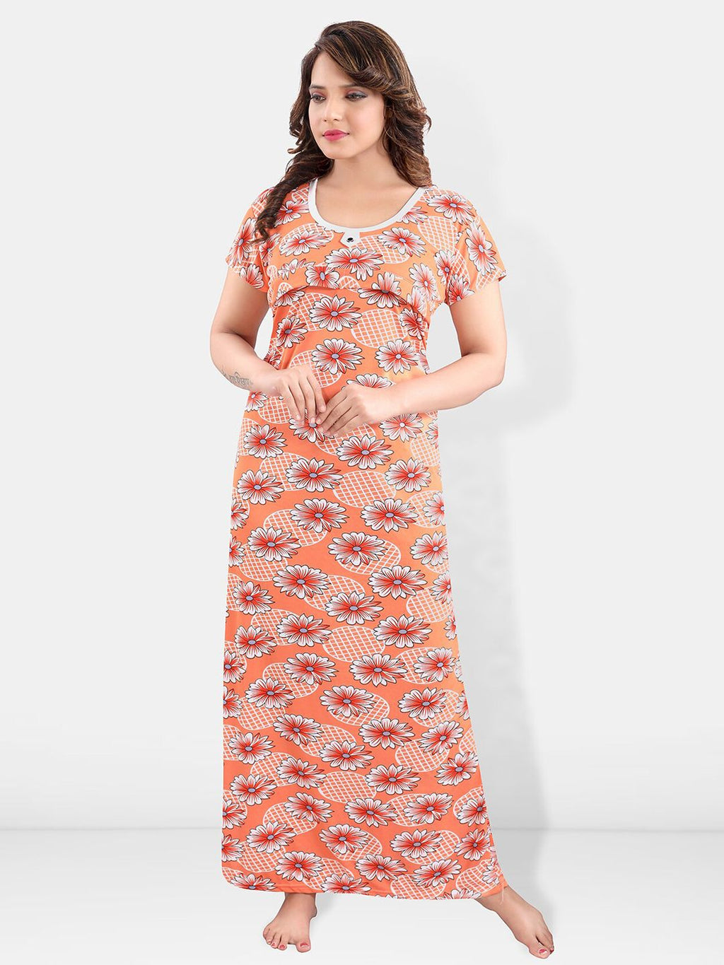 Floral Printed Maternity Maxi Nightdress