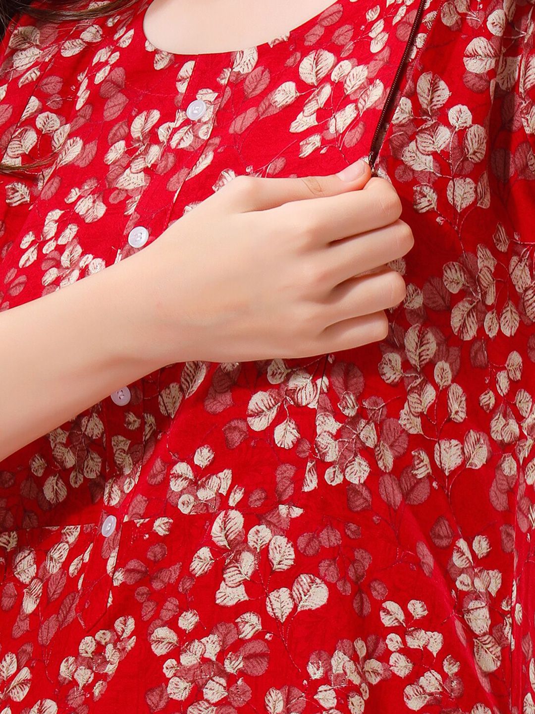 Women Floral Printed Maternity Kurta