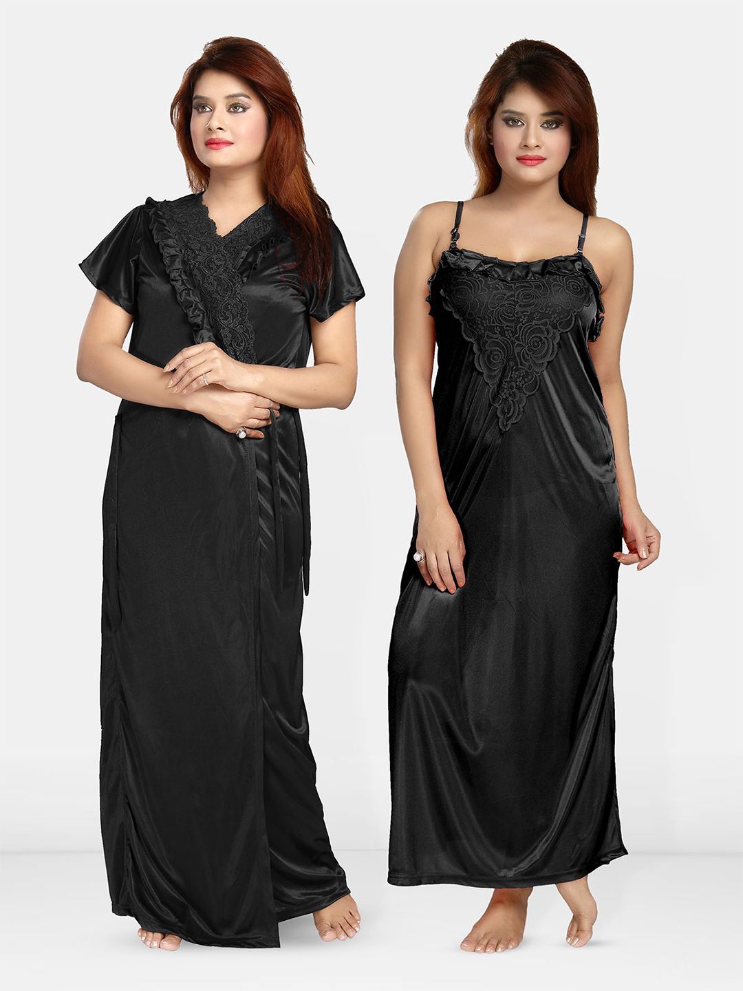 Be You Satin Maxi Nightdress with Robe