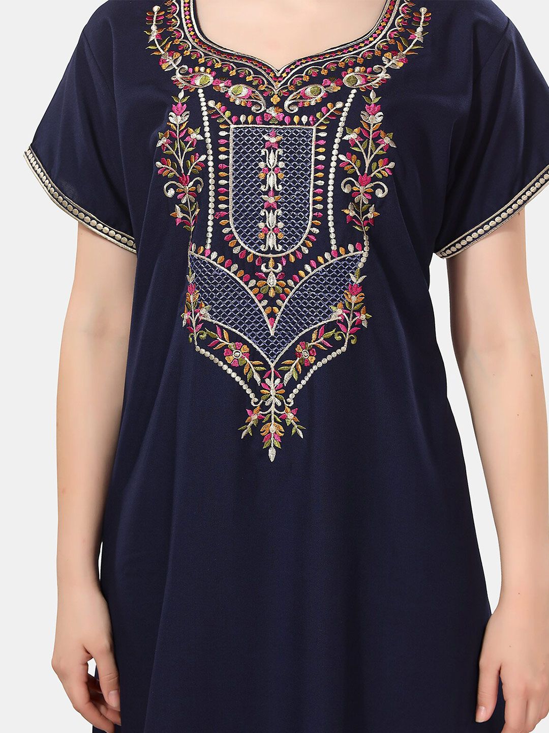 Floral Embroidered Maxi Nightdress