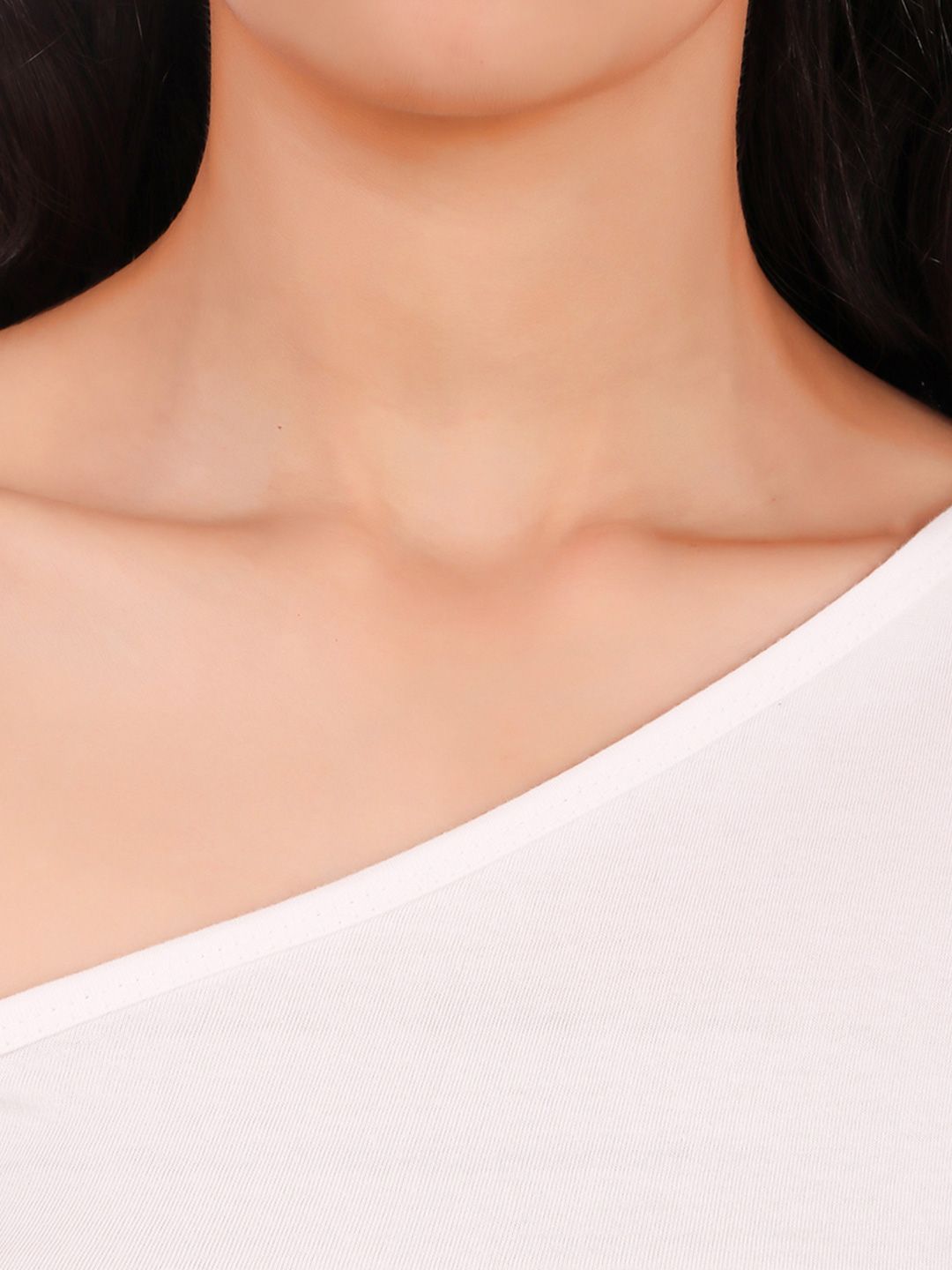 One Shoulder Cotton Crop Top