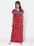 Be You Floral Printed Satin Feeding & Maternity Nightdress