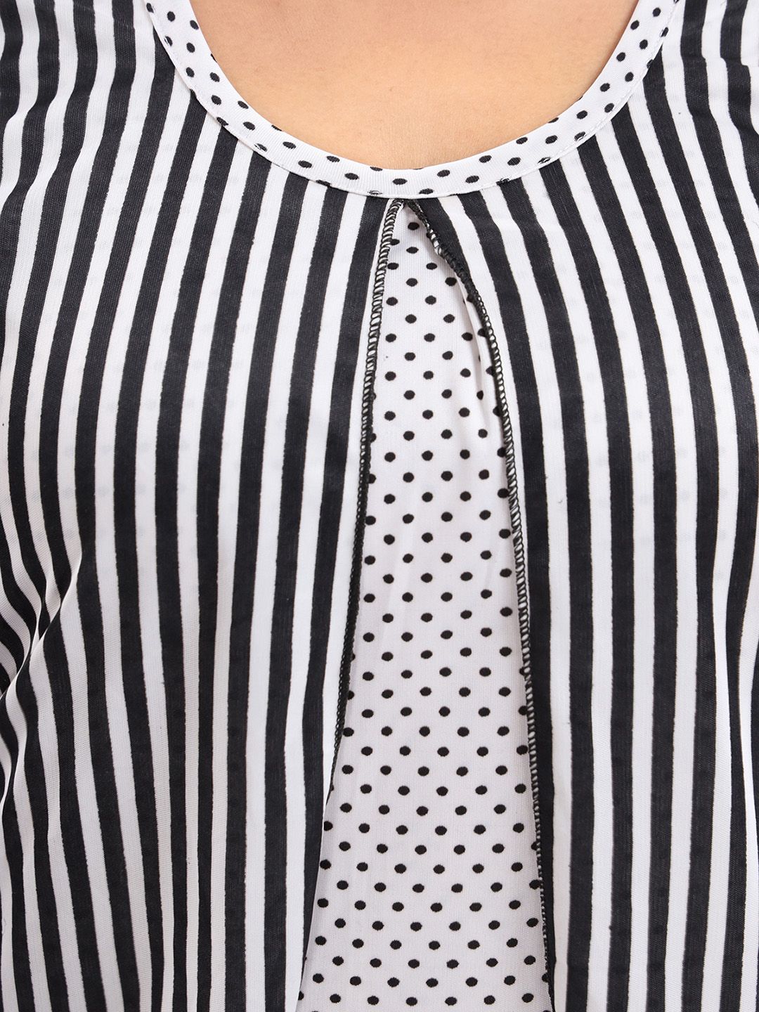 Striped Satin Night Suit