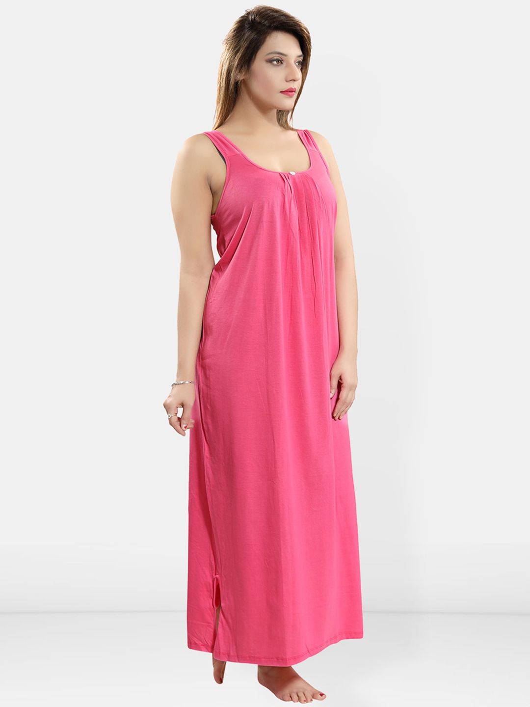 Sleeveless Cotton Midi Nightdress