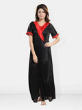 Be You Short Sleeves Satin Maxi Robe