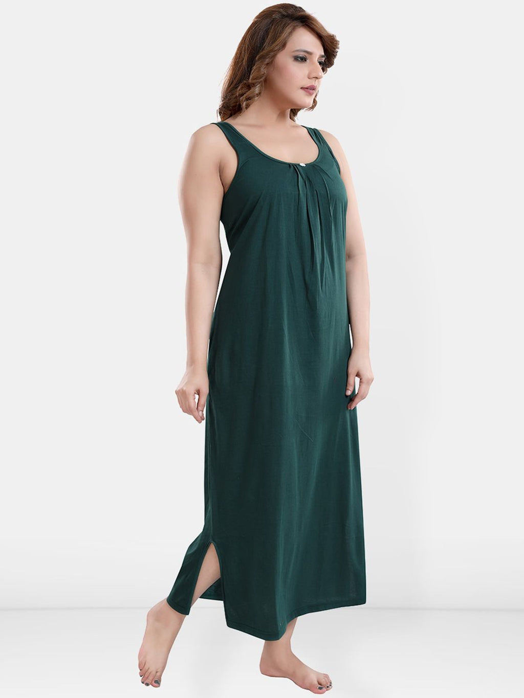 Sleeveless Cotton Maxi Nightdress