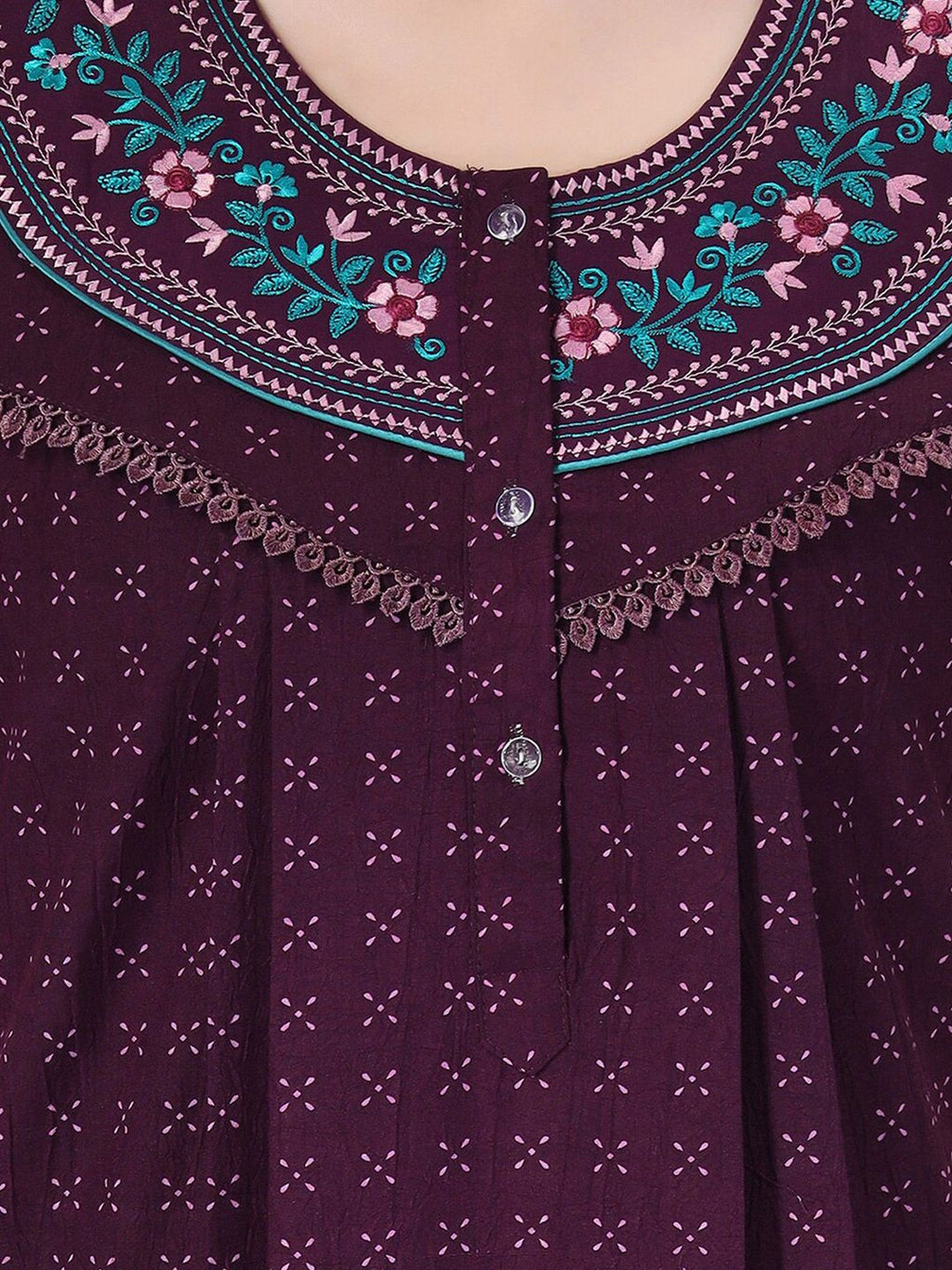 Embroidered Maxi Nightdress