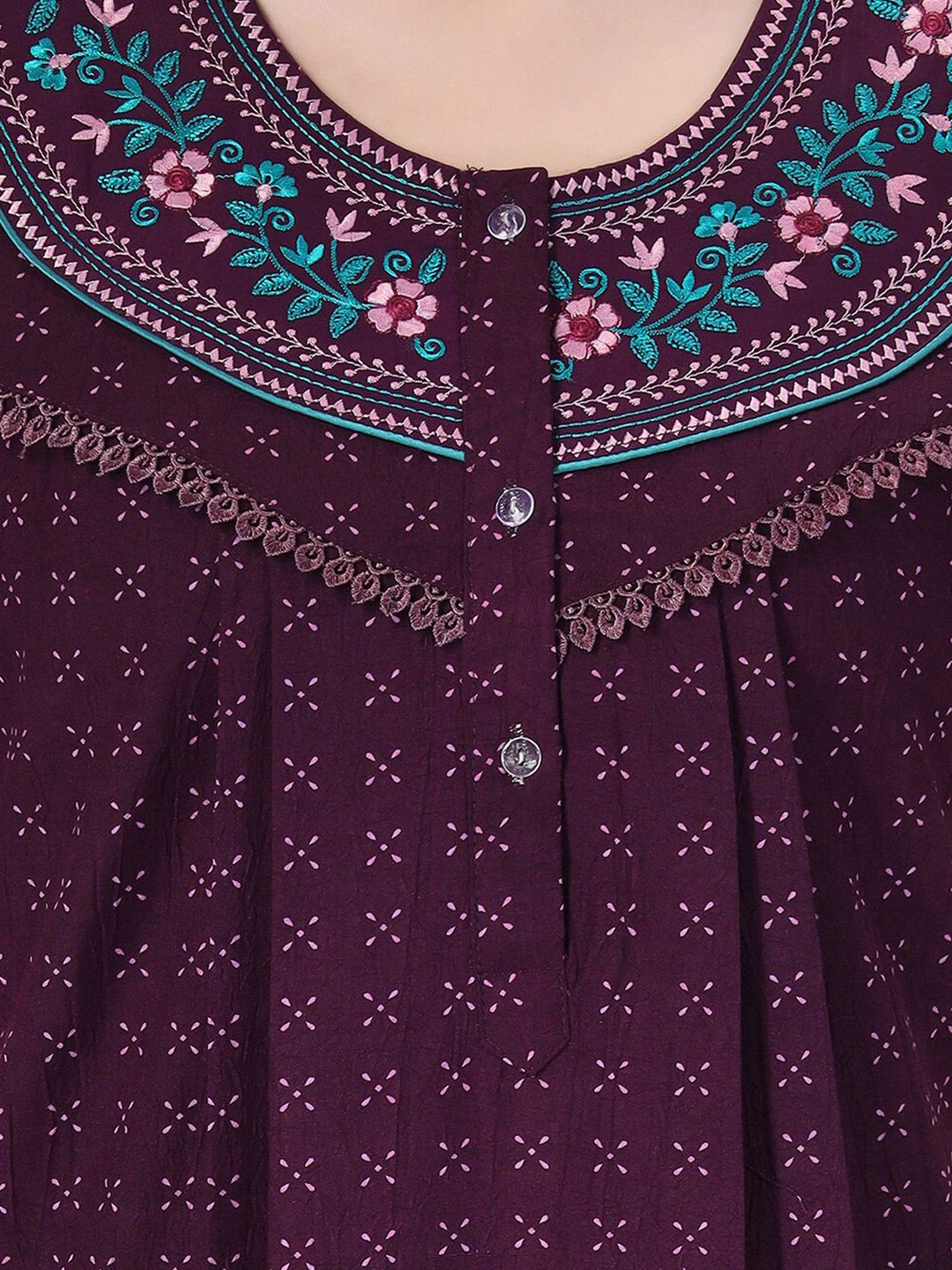Embroidered Maxi Nightdress
