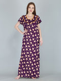Be You Women Printed Maternity Maxi Nightdress