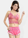 Be You Self Design Satin Top & Shorts