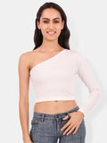 Be You One Shoulder Cotton Crop Top