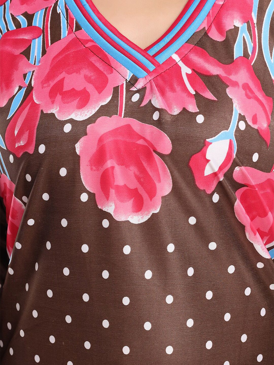Floral Printed Satin Maxi Nightdress