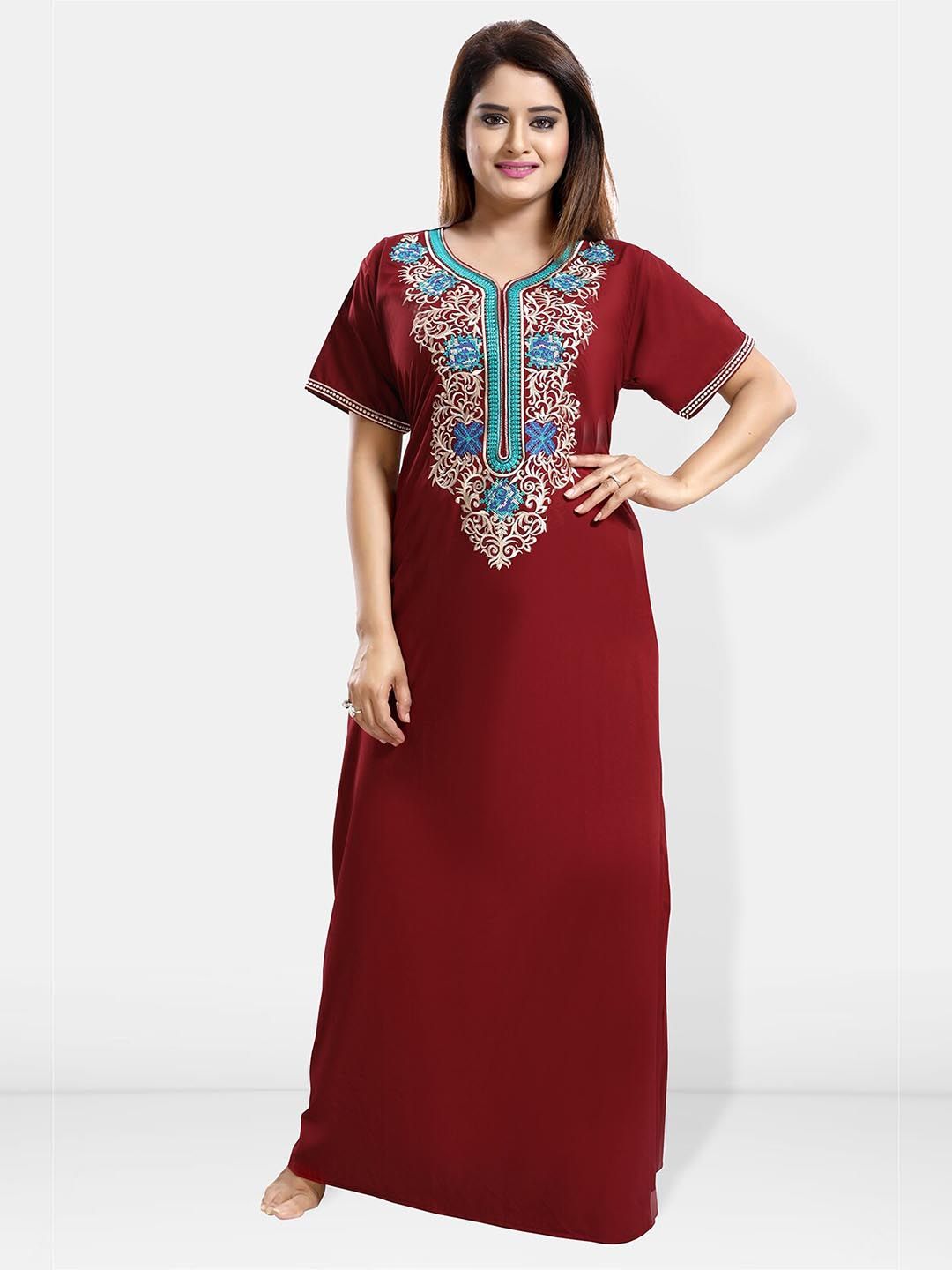 Be You Embroidered Maxi Nightdress