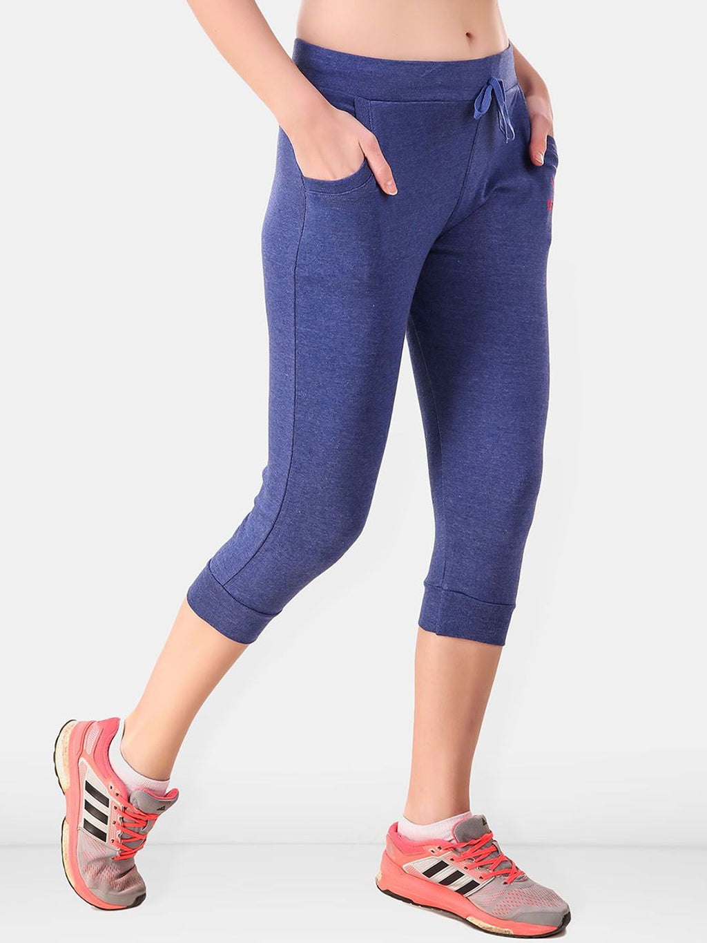 Women Solid Cotton Three-Fourth Length Tights