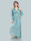 Be You V-Neck Satin Maxi Nightdress With Robe