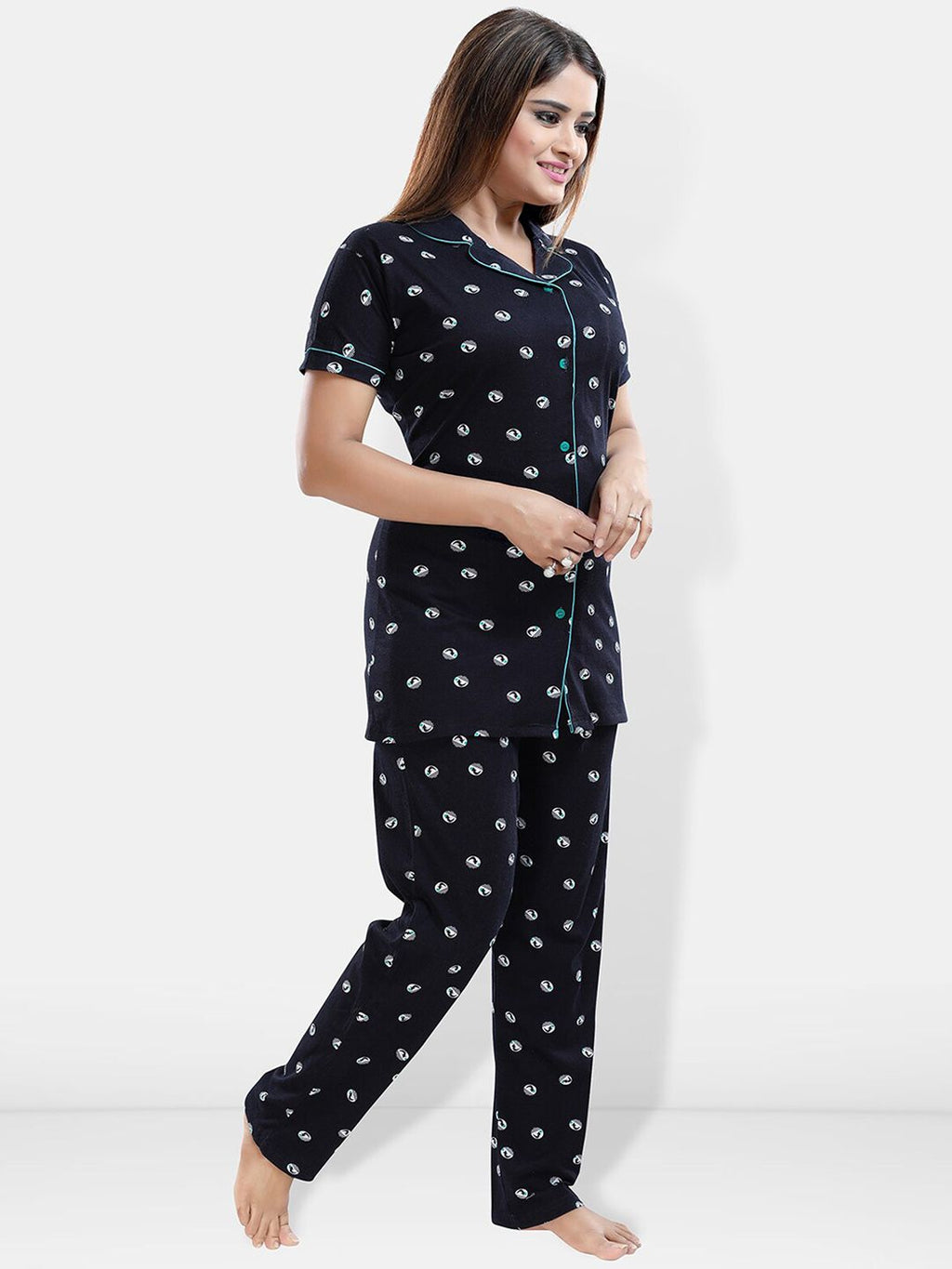 Pack Of 2 Printed Night suit