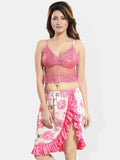 Be You Self Design Top & Skirt Night Suit Set