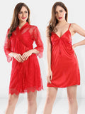 Be You Shoulder Straps Nightdress With Robe