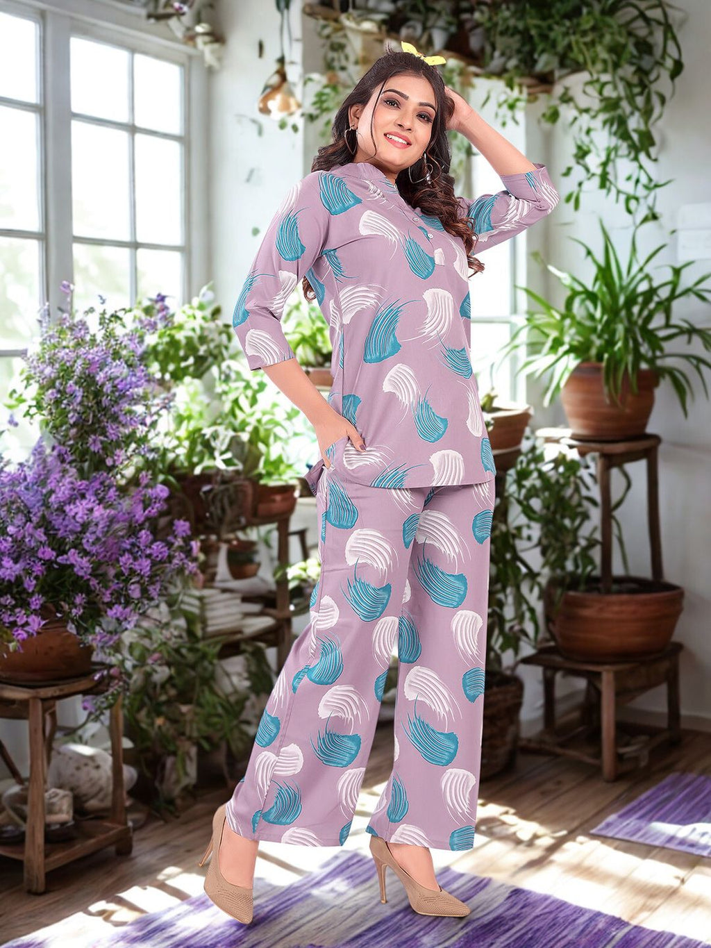 Printed Top & Trousers Co-Ords