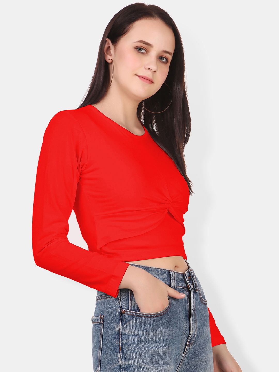 Twisted Cotton Crop Top