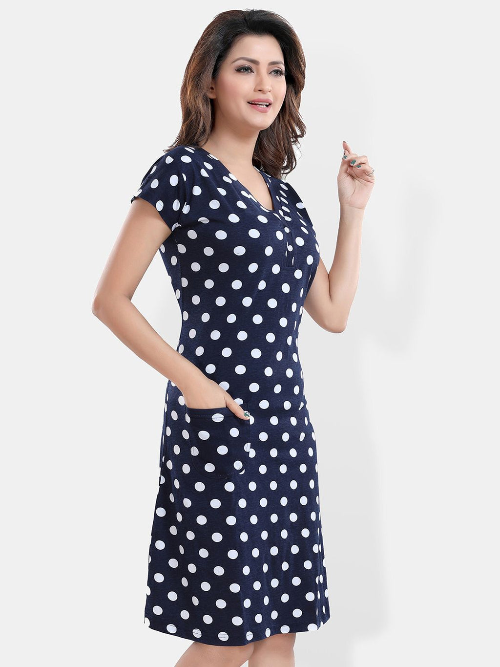 Blue Printed Nightdress