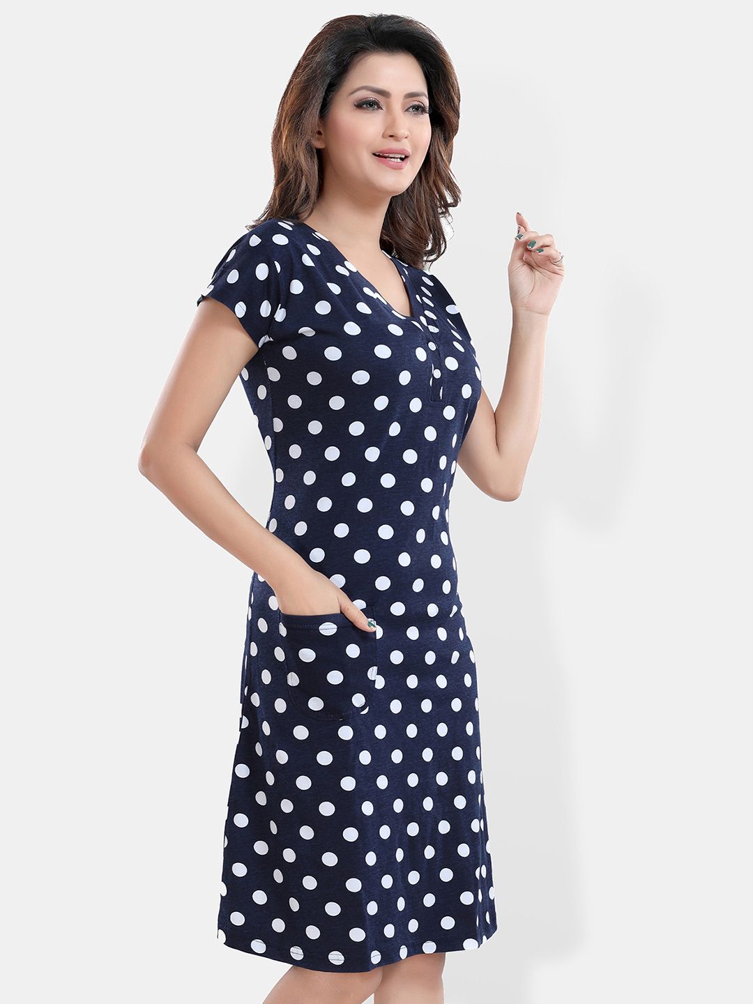 Blue Printed Nightdress