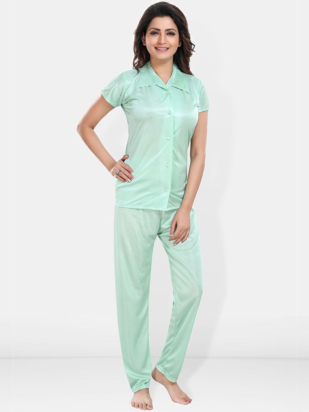 Be You Satin Shirt & Lounge Pant Night Suit