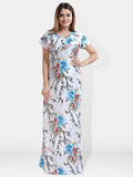 Be You Printed Satin Maternity Maxi Nightdress