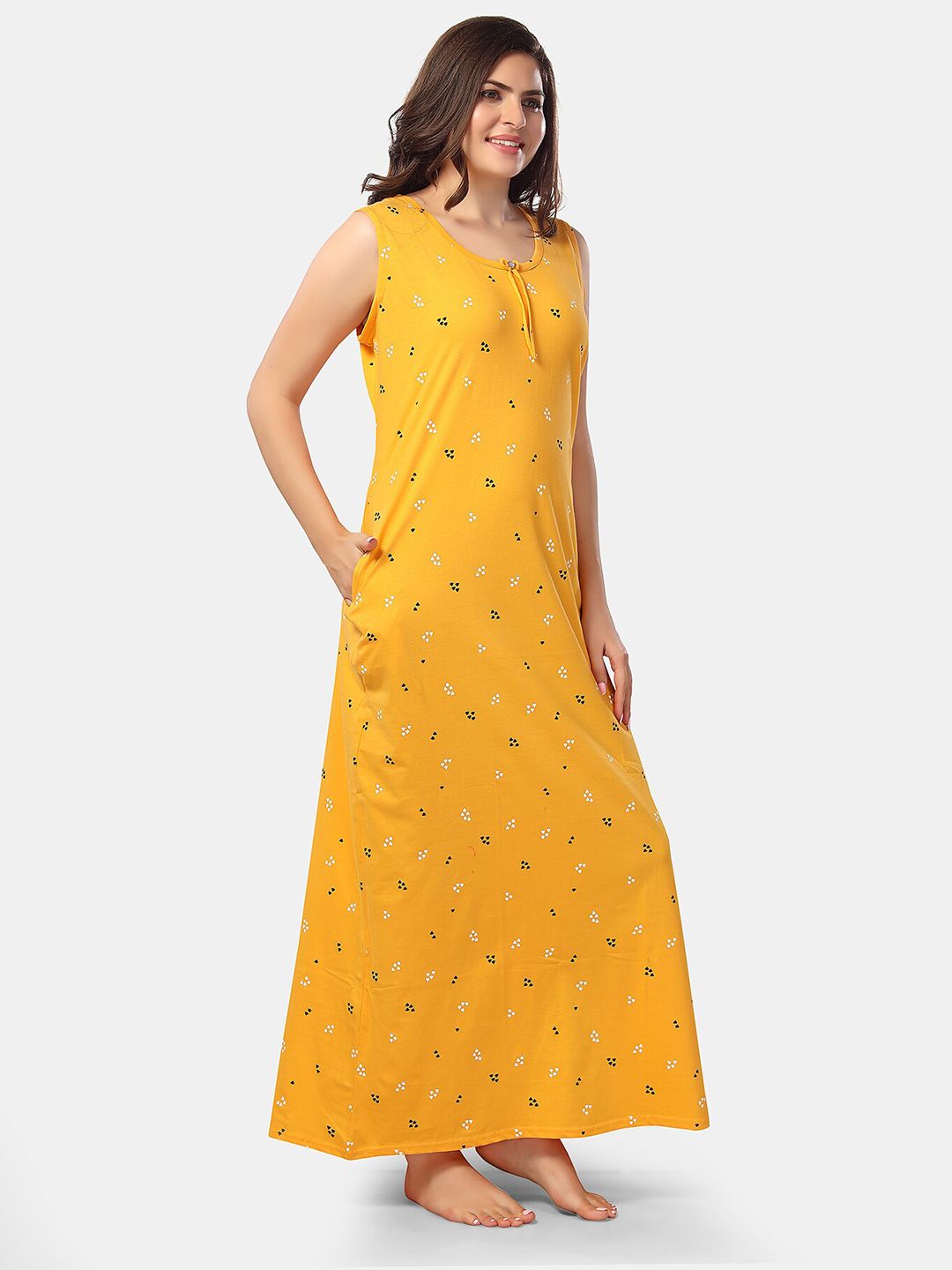 Geometric Printed Maxi Nightdress
