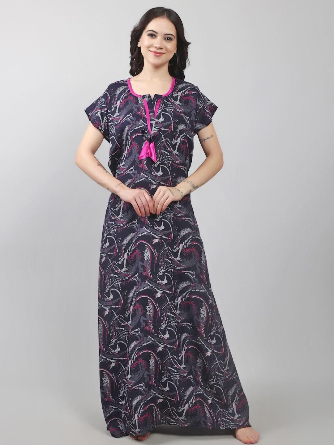 Be You Alpine Abstract Printed Maxi Nightdress