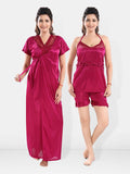 Be You Shoulder Straps Satin Top With Shorts &Robe