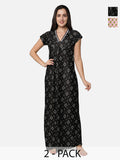 Be You Printed Satin Maternity Maxi Nightdress