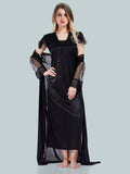Be You V-Neck Satin Maxi Nightdress With Robe