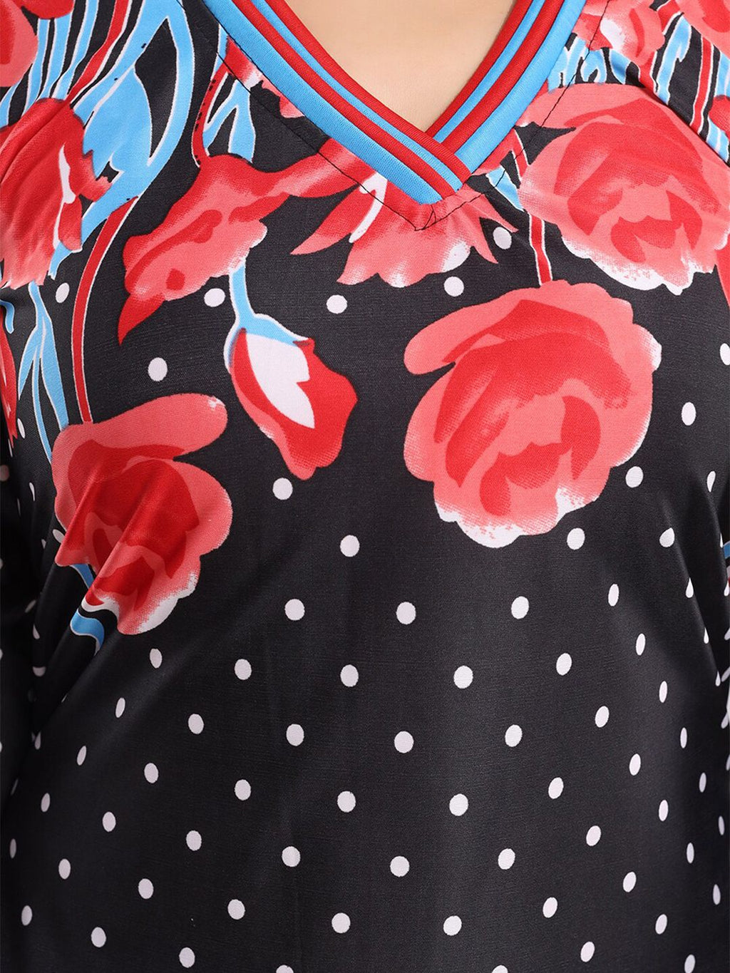 Floral Printed Satin Maxi Nightdress