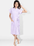 Be You Women Printed Cotton Anti-bacterial Super Soft Bath Robe With Belt