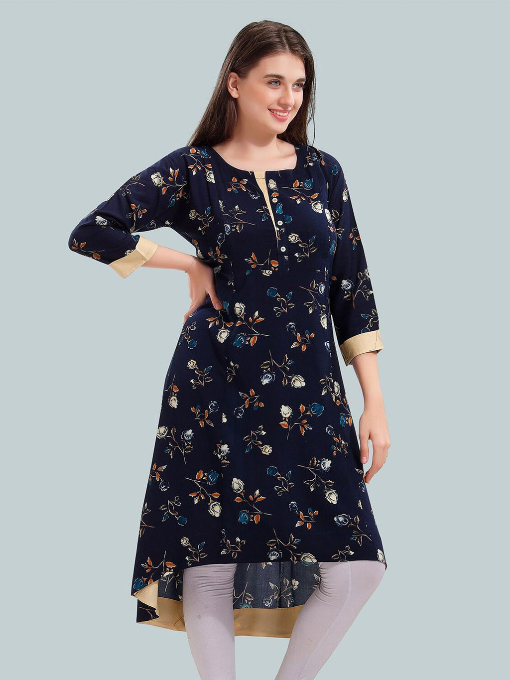 Women Floral Printed A-Line Maternity Kurta