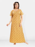 Be You Polka Dot Printed Cotton Maxi Nightdress