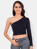 Be You One Shoulder Cotton Crop Top