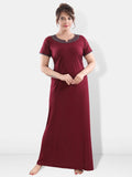 Be You Floral Embroidered Maxi Nightdress