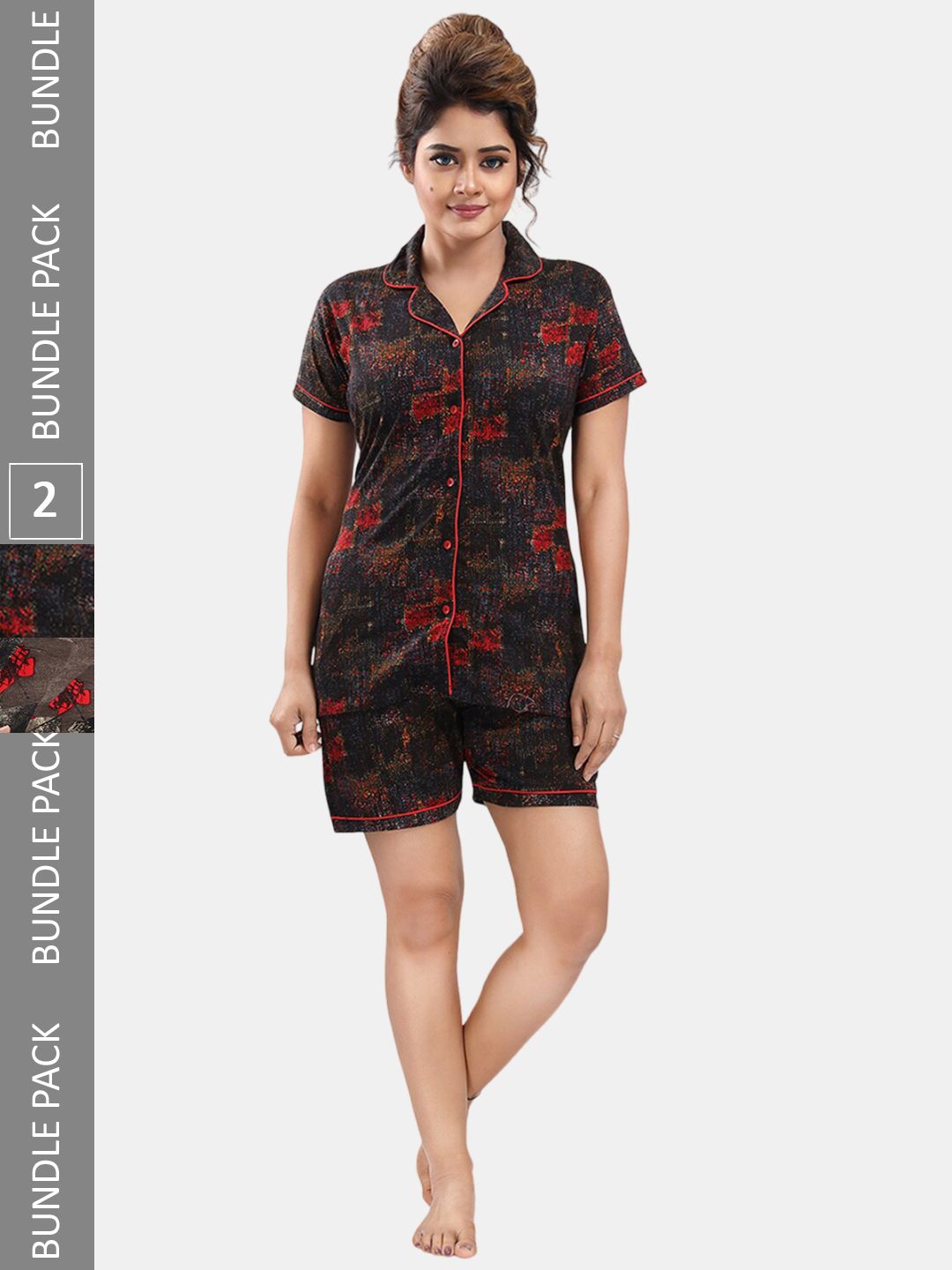 Be You Pack Of 2 Printed Night suits