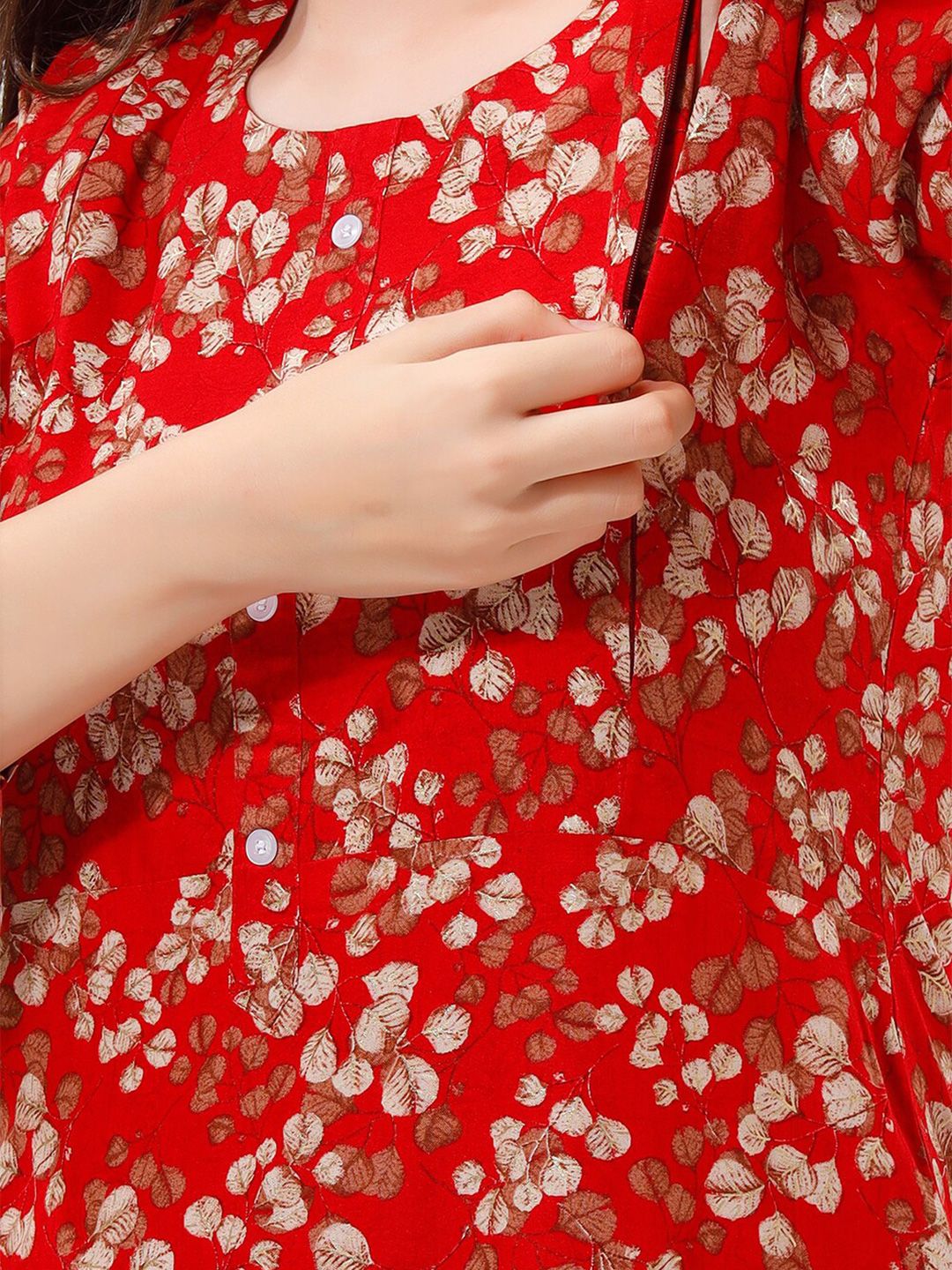 Women Floral Printed Maternity Kurta