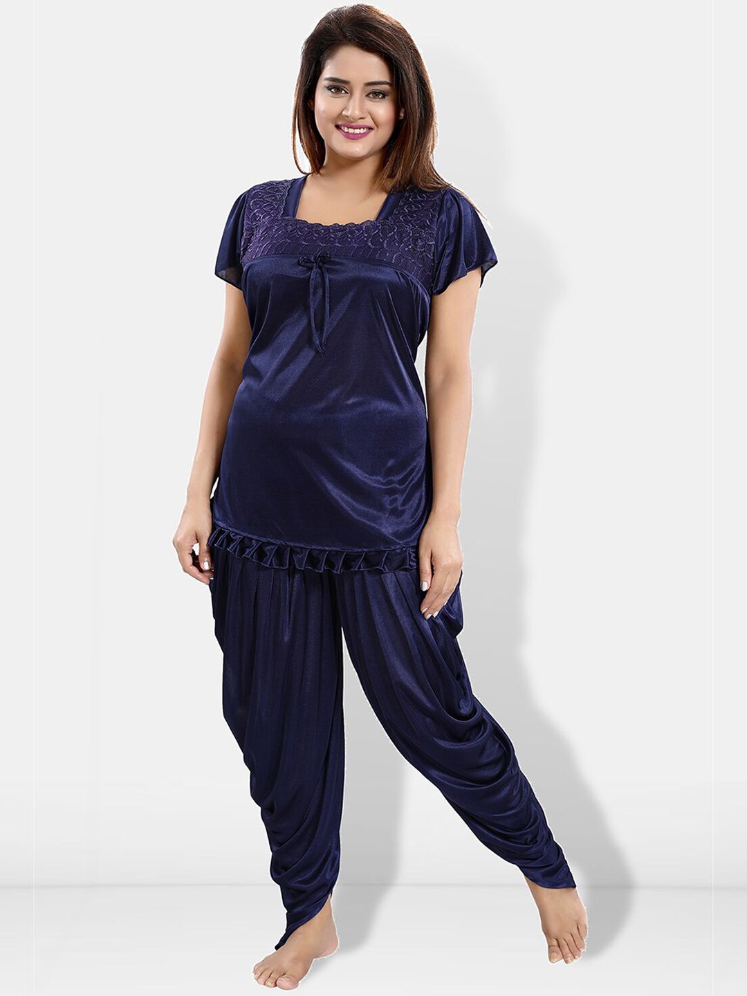 Be You Square Neck Satin Night suit