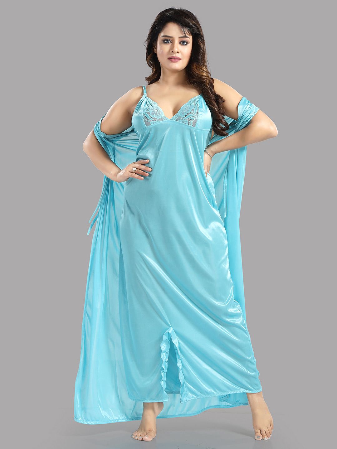 Maxi Sleeveless Shoulder Straps Nightdress