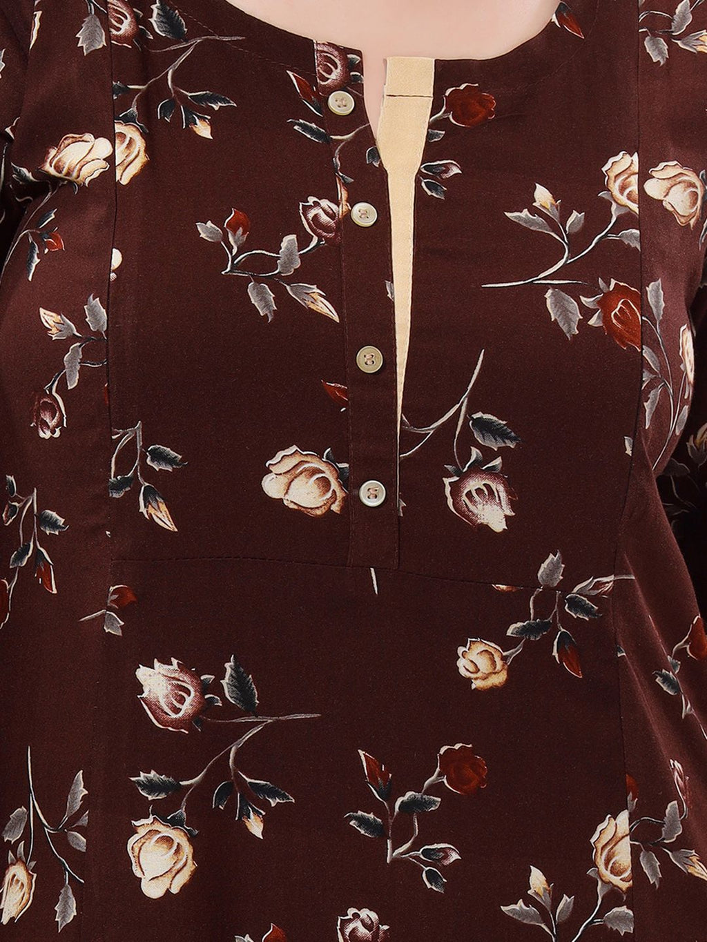 Floral Printed High Low Hem Maternity Feeding Kurta