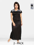 Be You Women Pack Of 2 Printed Maxi Nightdress