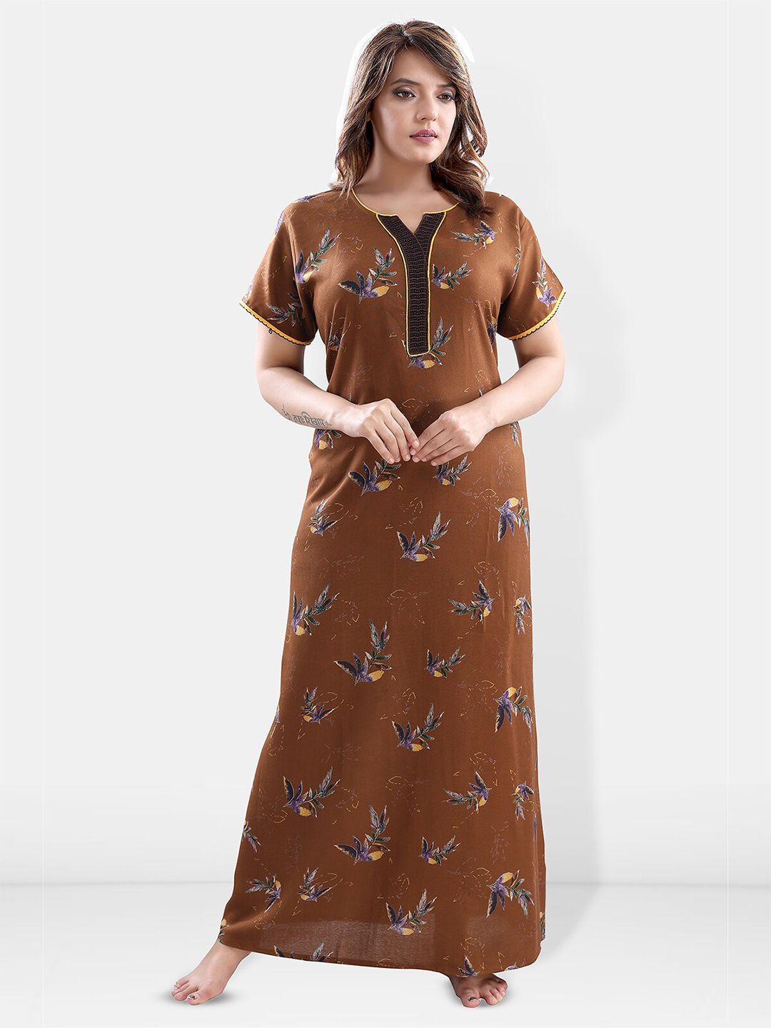 Be You Floral Printed Maxi Nightdress